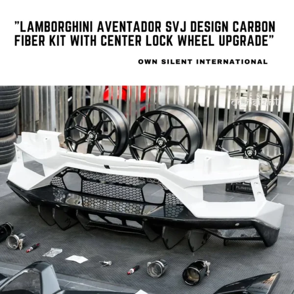 Lamborghini Aventador SVJ Design Dry Carbon Fiber Kit with Center Lock Wheel Upgrade"l - Image 4