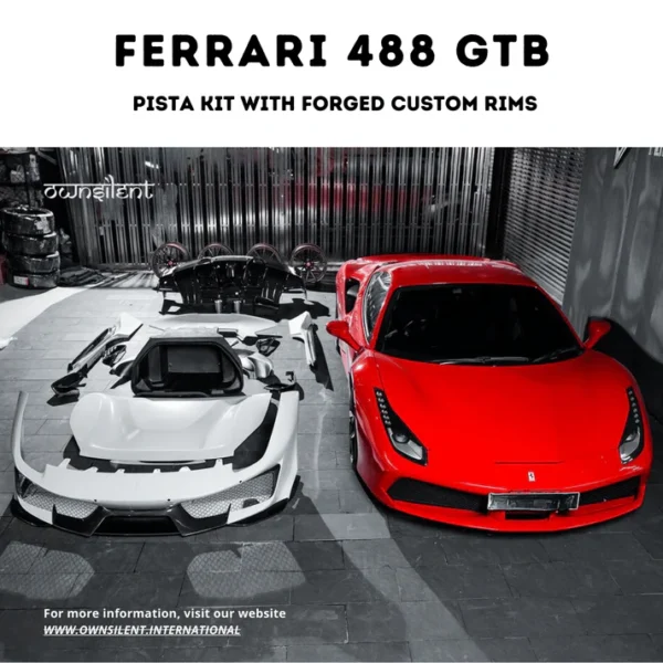 Ferrari 488 GTB Pista Spider Dry Carbon Fiber Facelift Body Kit - Image 2