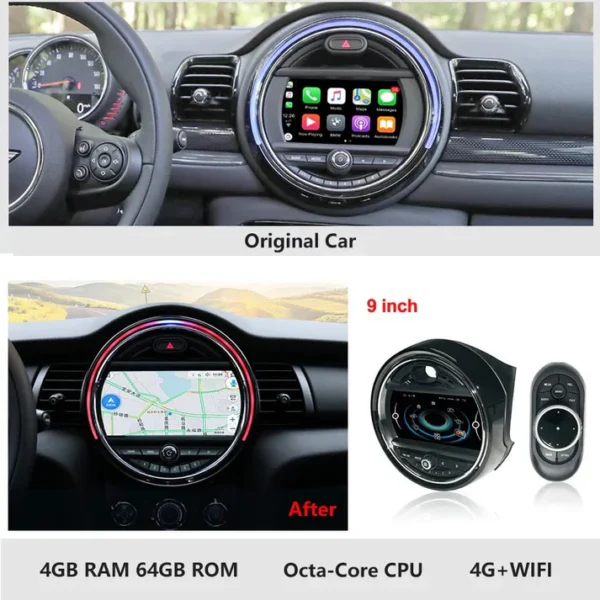 Android CarPlay Navigation Stereo Mini Cooper S Hatch F55 F56 2014 -2019 - Image 5