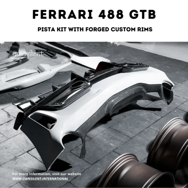 Ferrari 488 GTB Pista Spider Dry Carbon Fiber Facelift Body Kit - Image 6