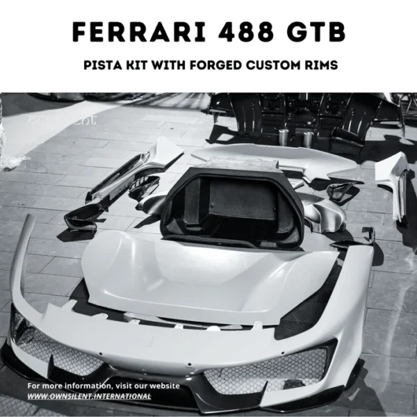 Ferrari 488 GTB Pista Spider Dry Carbon Fiber Facelift Body Kit - Image 7